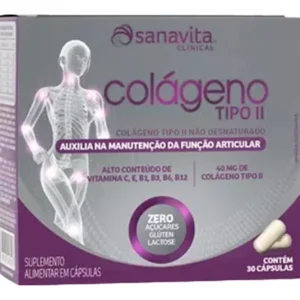 COLAGENO TIPO 2 COM VITAMINAS 30 CAPS  SANAVITA