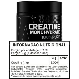 CREATINA MONOHIDRATADA PURA 300G ATLHETICA NUTRITION